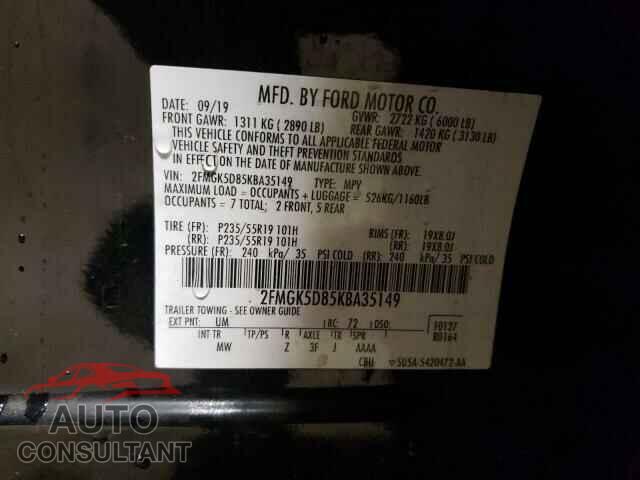 FORD FLEX 2019 - 2FMGK5D85KBA35149