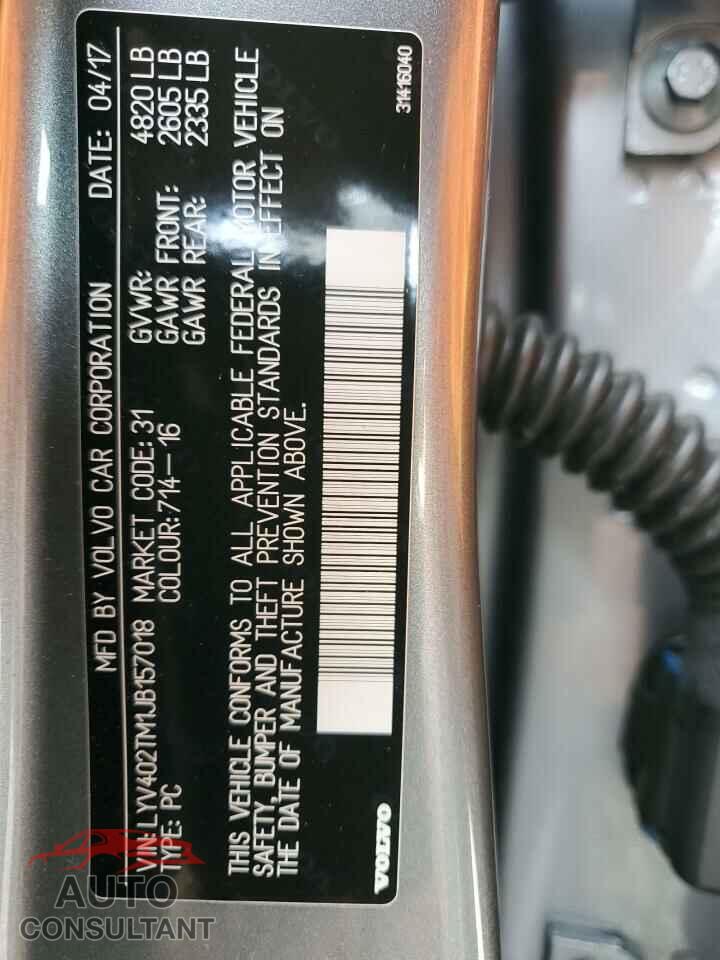 VOLVO S60 2018 - LYV402TM1JB157018