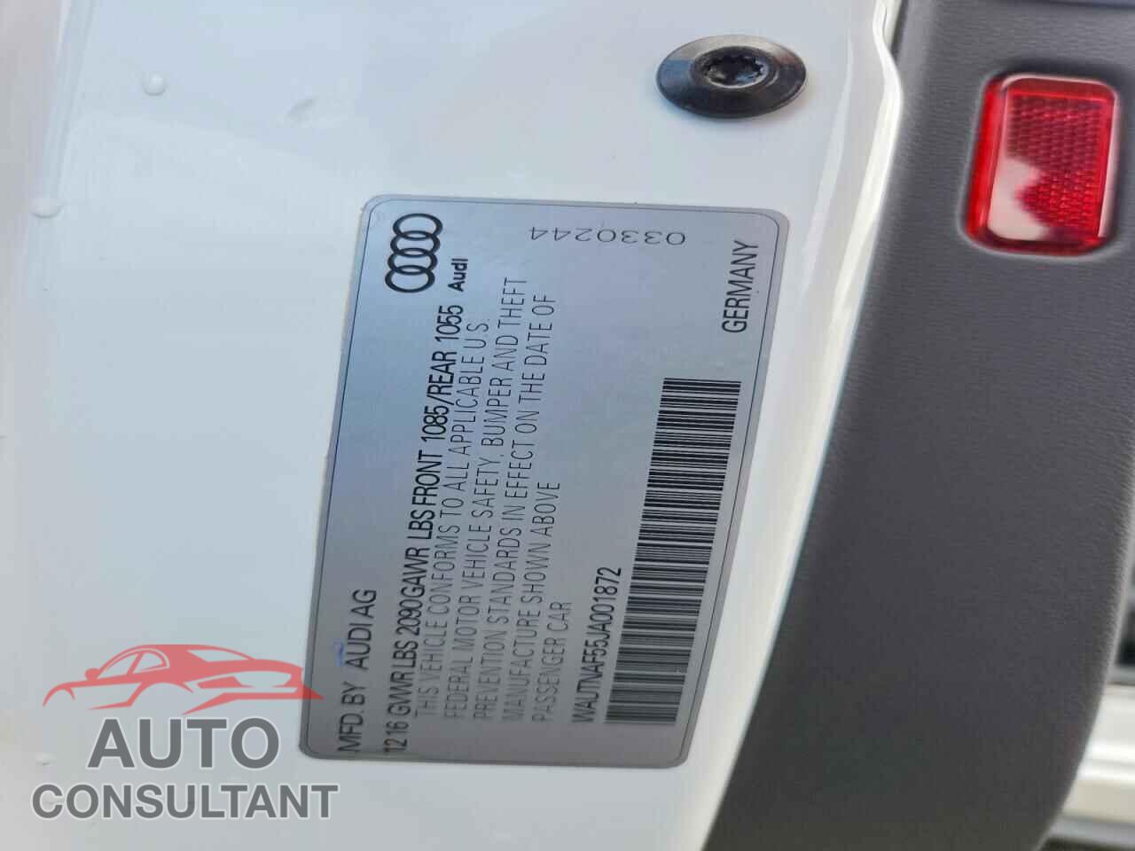 AUDI A5 2018 - WAUTNAF55JA001872