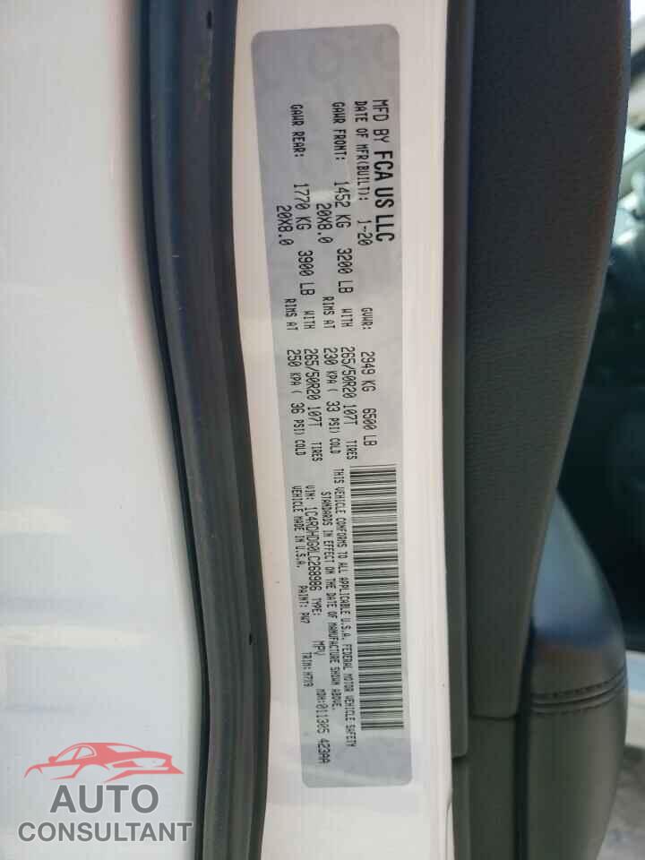 DODGE DURANGO 2020 - 1C4RDHDG0LC268986