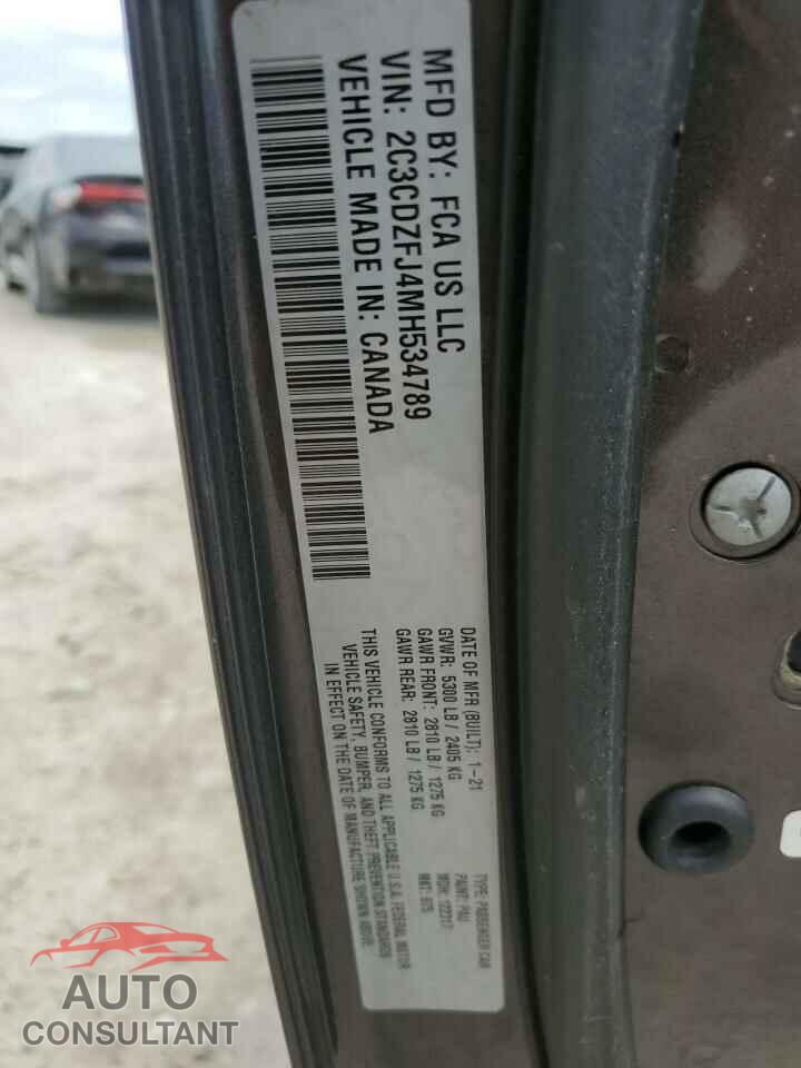 DODGE CHALLENGER 2021 - 2C3CDZFJ4MH534789