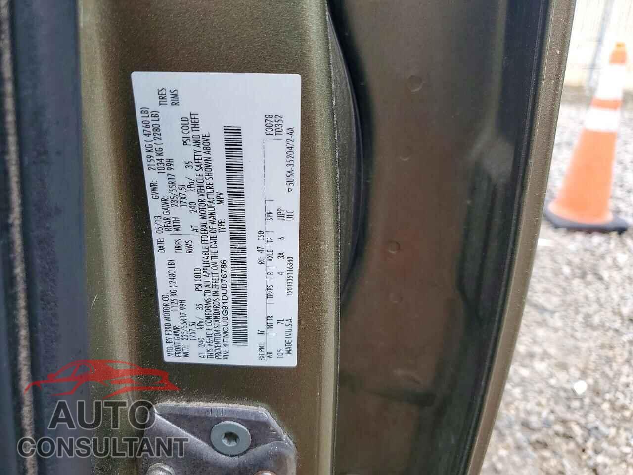 FORD ESCAPE 2013 - 1FMCU0G91DUD76786