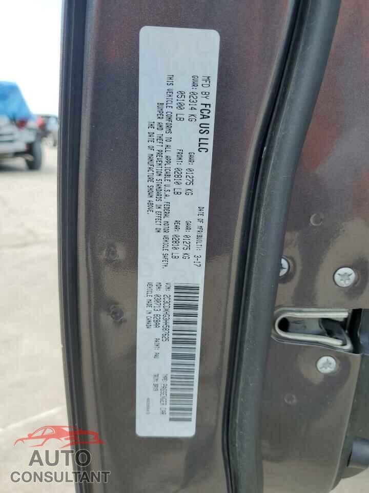 DODGE CHARGER 2017 - 2C3CDXHG3HH587625