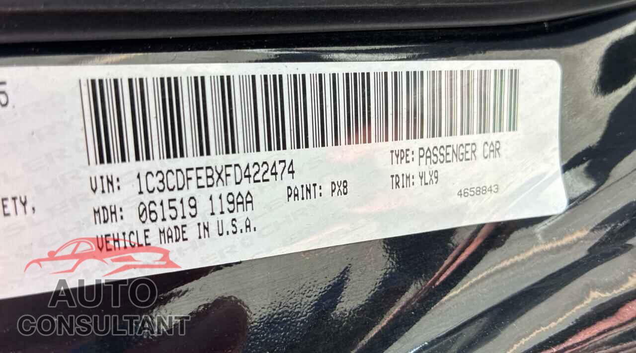 DODGE DART 2015 - 1C3CDFEBXFD422474