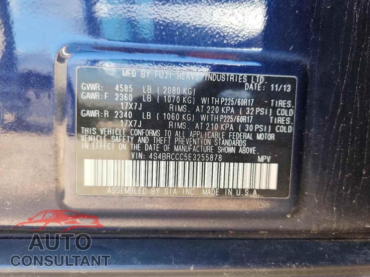 SUBARU OUTBACK 2014 - 4S4BRCCC5E3255878