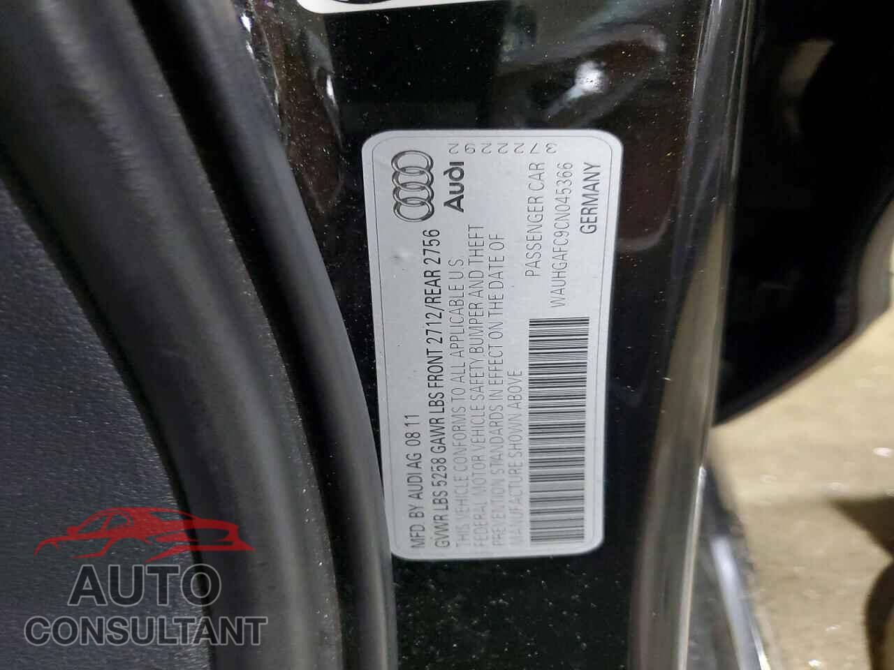 AUDI A6 2012 - WAUHGAFC9CN045366