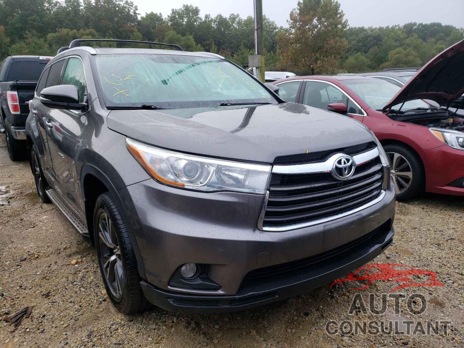 TOYOTA HIGHLANDER 2016 - 5TDJKRFH1GS503723