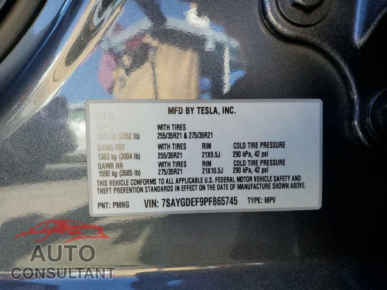 TESLA MODEL Y 2023 - 7SAYGDEF9PF865745