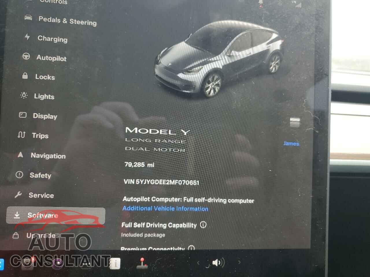 TESLA MODEL Y 2021 - 5YJYGDEE2MF070651