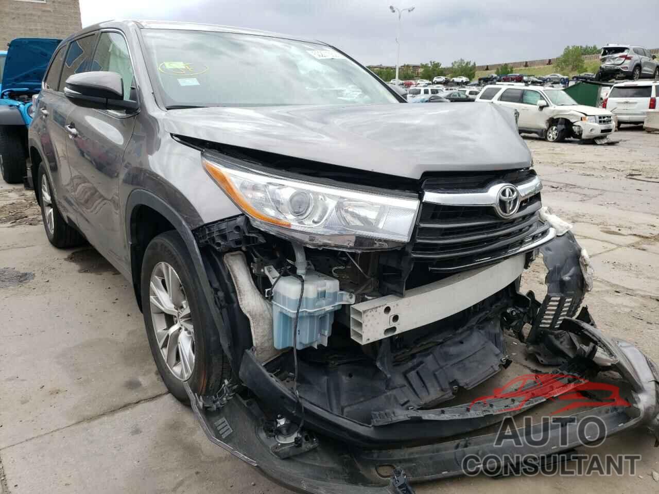 TOYOTA HIGHLANDER 2016 - 5TDBKRFH8GS354599