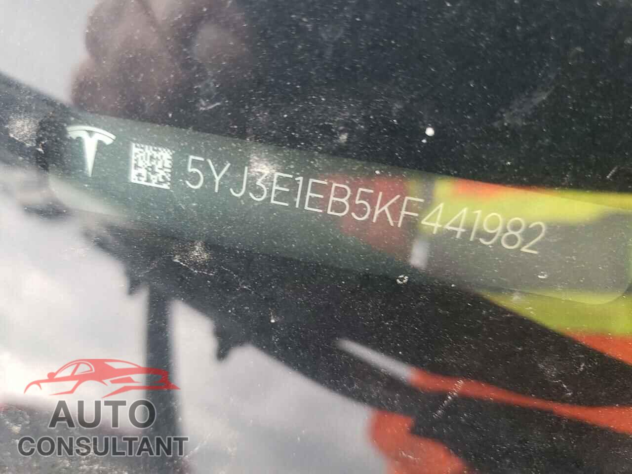 TESLA MODEL 3 2019 - 5YJ3E1EB5KF441982