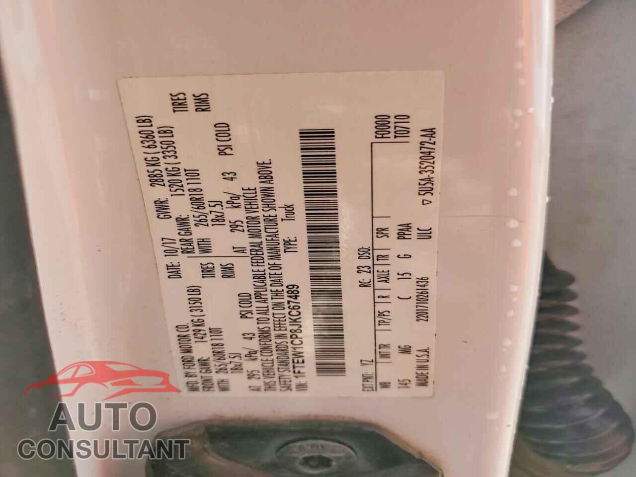 FORD F150 2018 - 1FTEW1CP8JKC67489