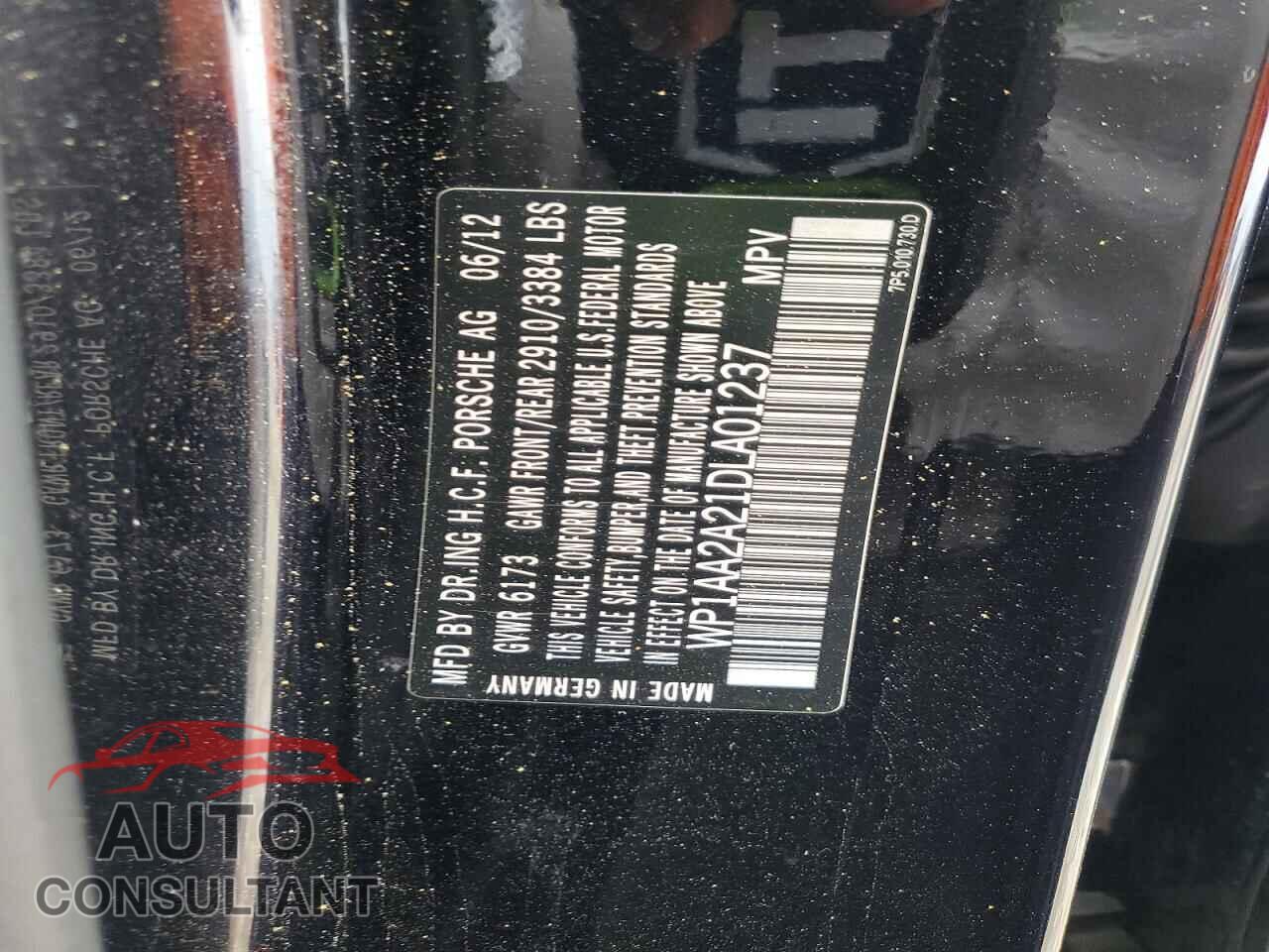 PORSCHE CAYENNE 2013 - WP1AA2A21DLA01237