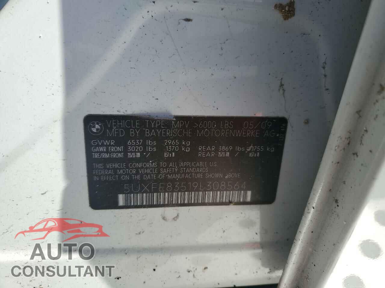 BMW X5 2009 - 5UXFE83519L308564