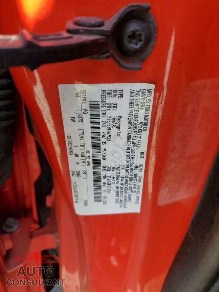 FORD FOCUS 2012 - 1FAHP3H20CL348914