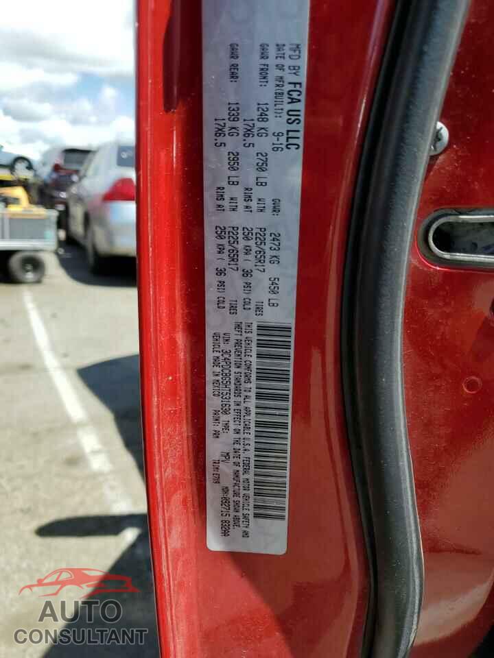 DODGE JOURNEY 2017 - 3C4PDCBG5HT531630