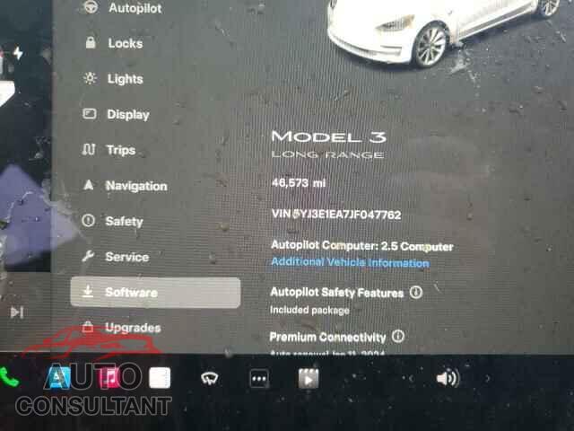 TESLA MODEL 3 2018 - 5YJ3E1EA7JF047762