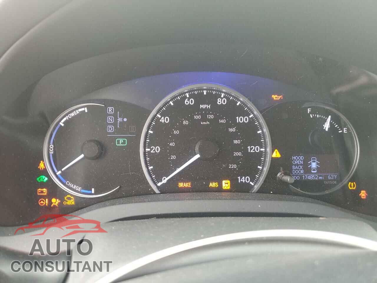 LEXUS CT 200 2012 - JTHKD5BH5C2100258