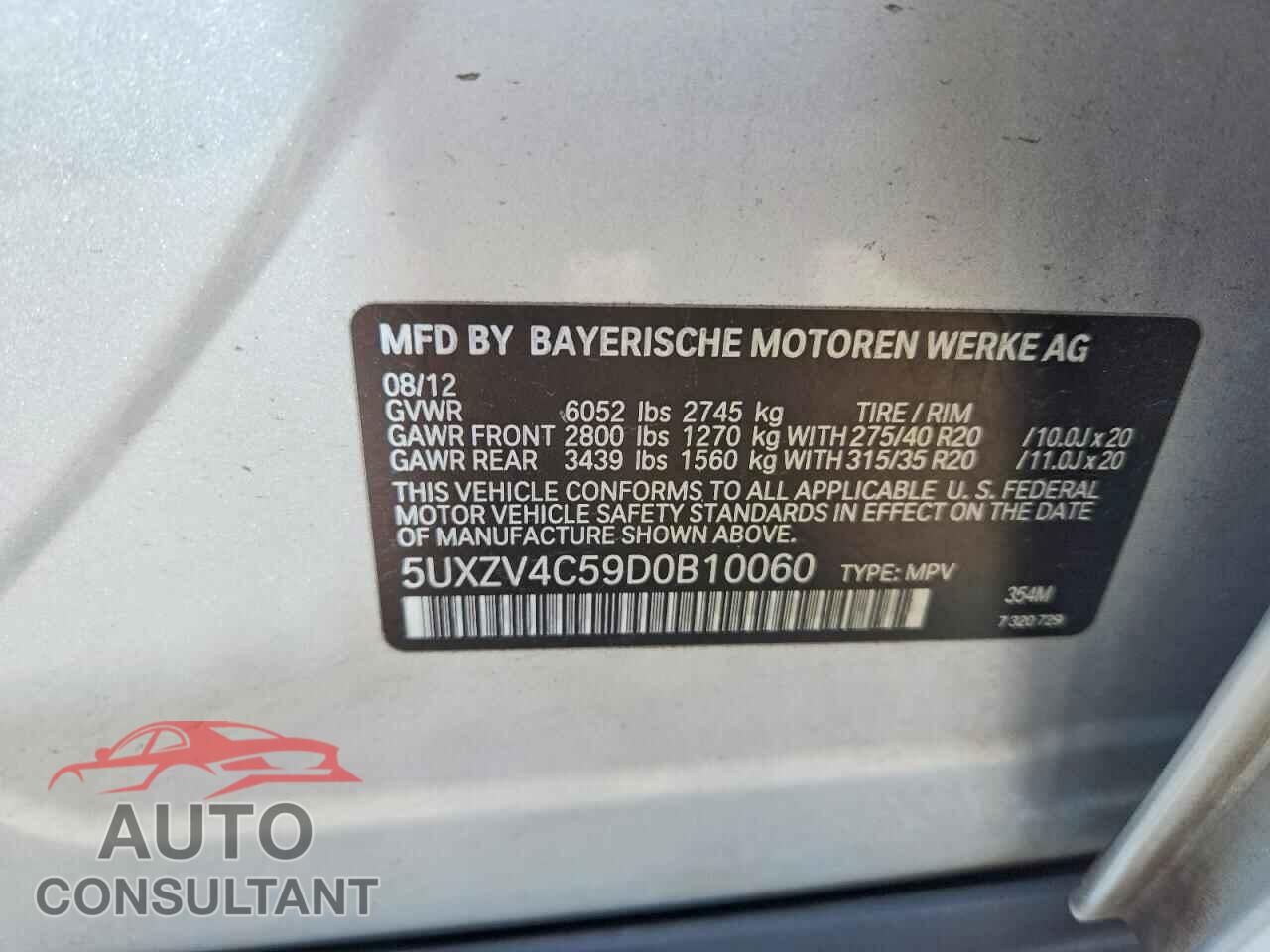 BMW X5 2013 - 5UXZV4C59D0B10060