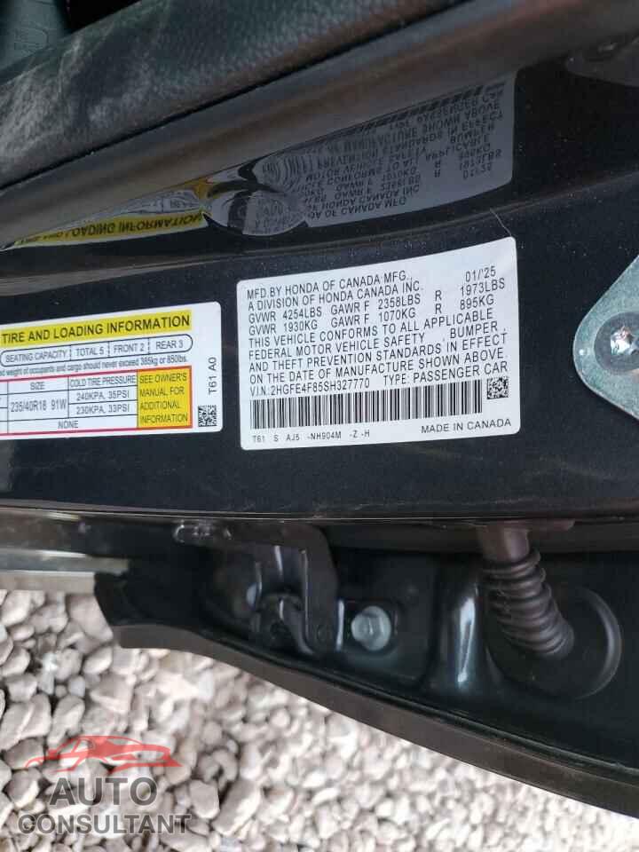 HONDA CIVIC 2025 - 2HGFE4F85SH327770