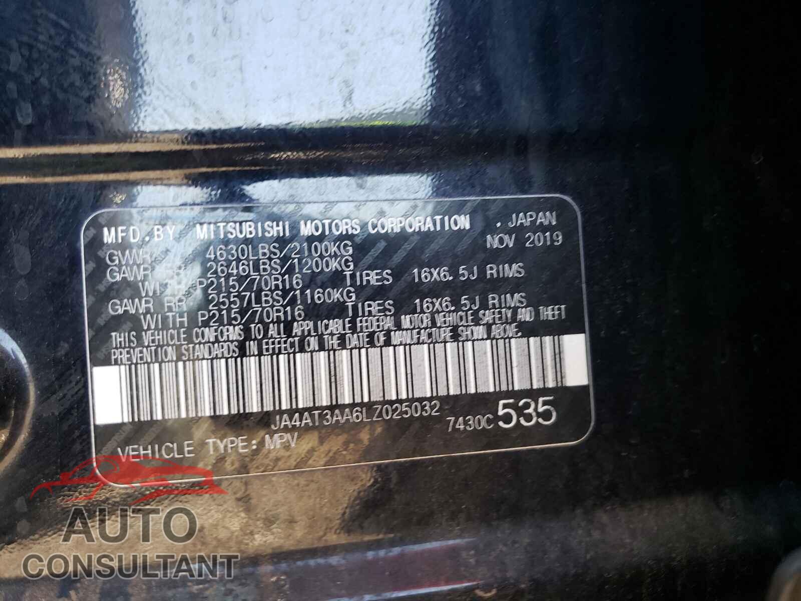 MITSUBISHI ECLIPSE 2020 - JA4AT3AA6LZ025032