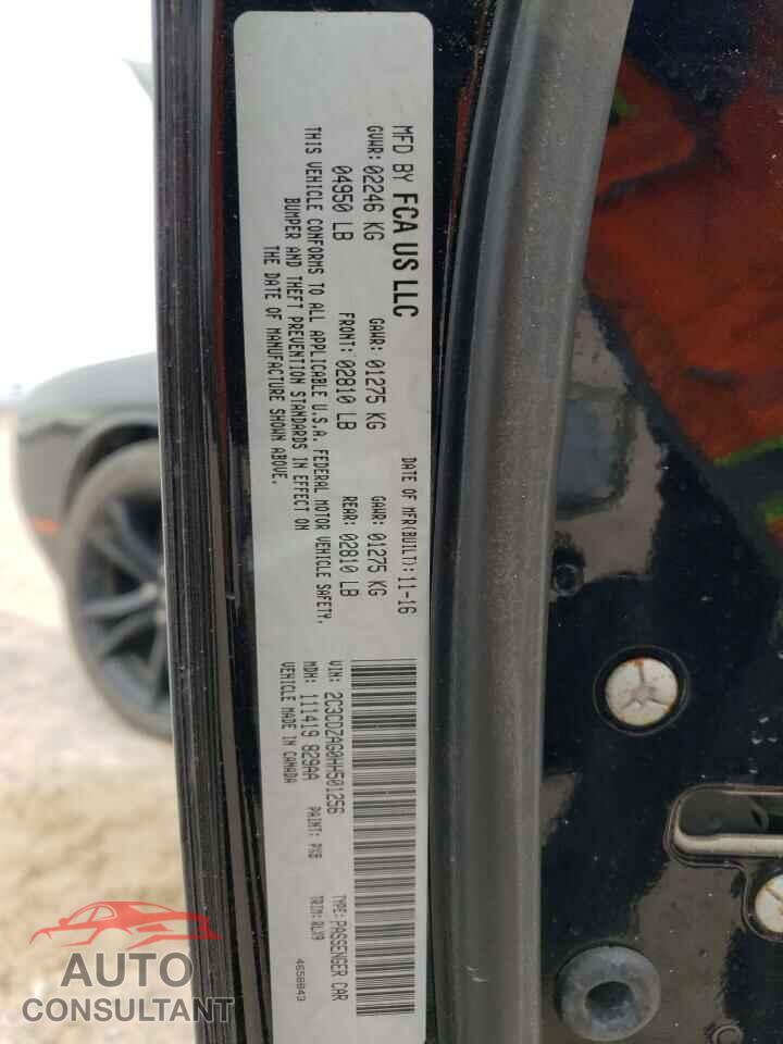 DODGE CHALLENGER 2017 - 2C3CDZAG0HH501256