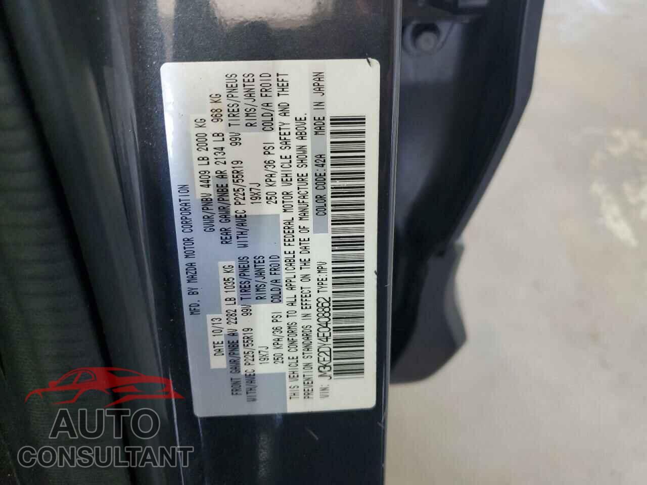 MAZDA CX-5 2014 - JM3KE2DY4E0408862