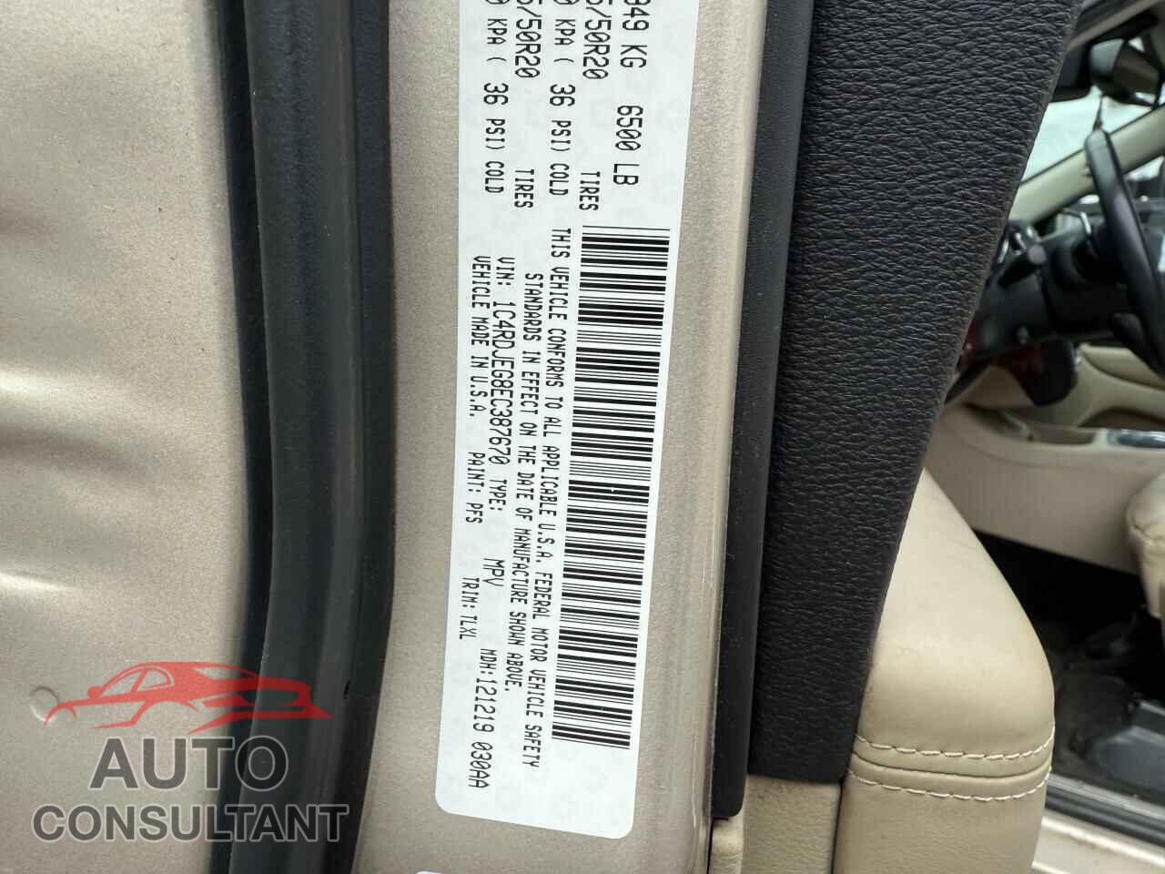 DODGE DURANGO 2014 - 1C4RDJEG8EC387670