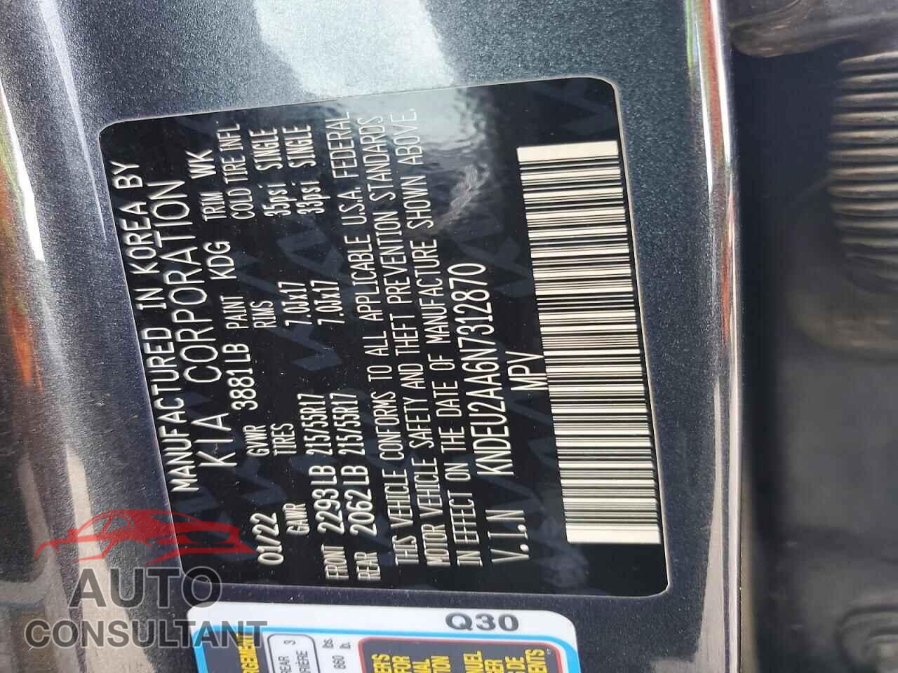 KIA SELTOS 2022 - KNDEU2AA6N7312870