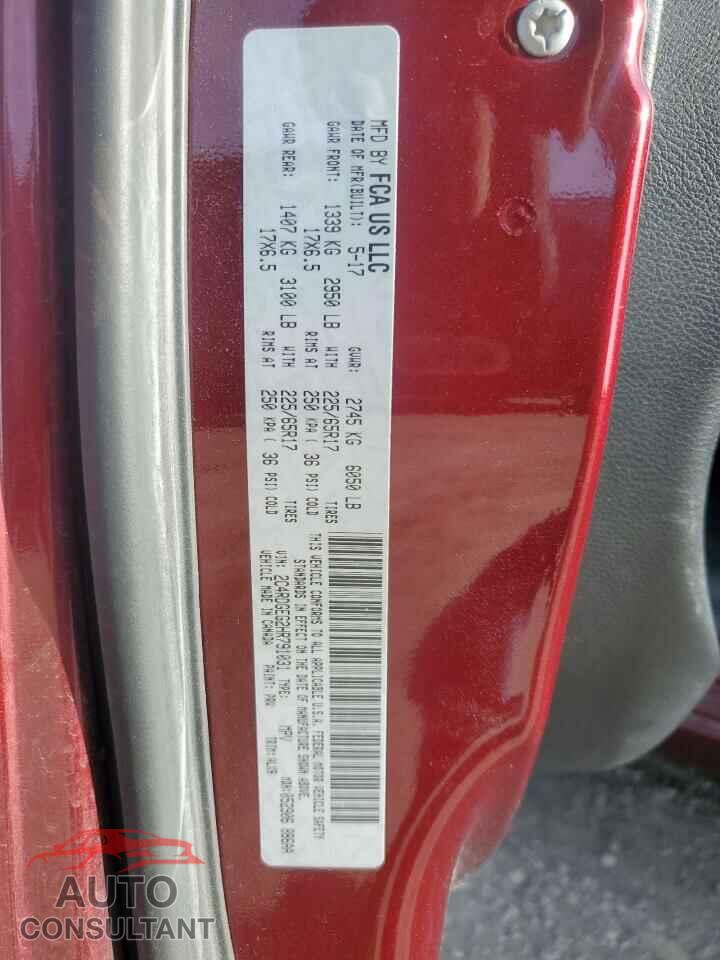 DODGE CARAVAN 2017 - 2C4RDGEG2HR791031