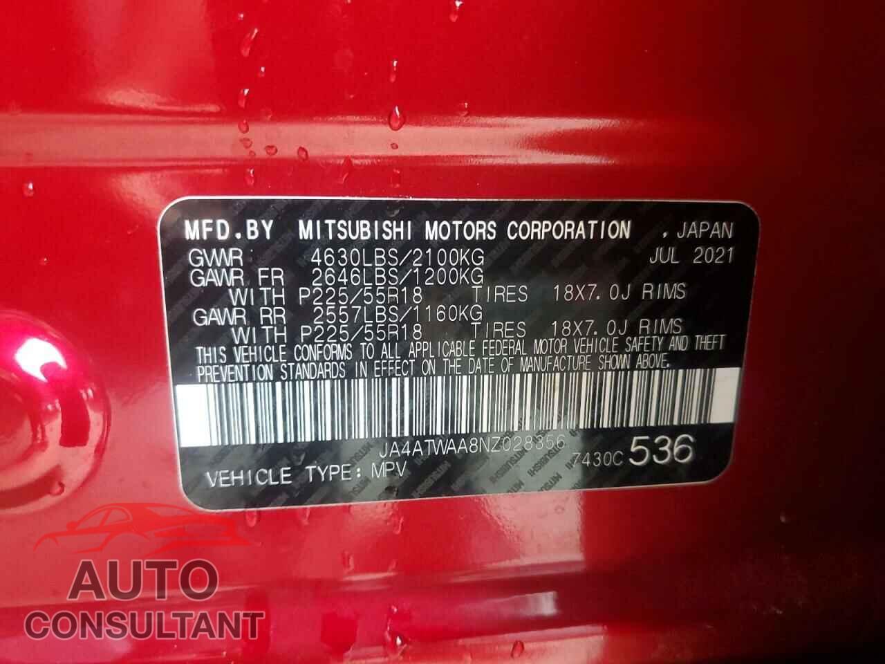 MITSUBISHI ECLIPSE 2022 - JA4ATWAA8NZ028356