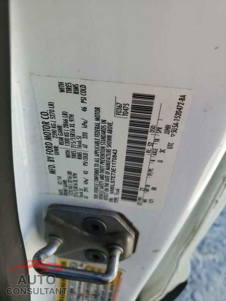 FORD TRANSIT 2014 - NM0LS7E73E1170843