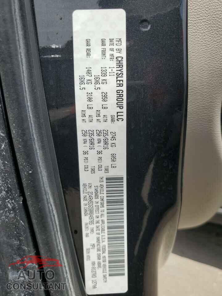 DODGE CARAVAN 2011 - 2D4RN5DG5BR649785