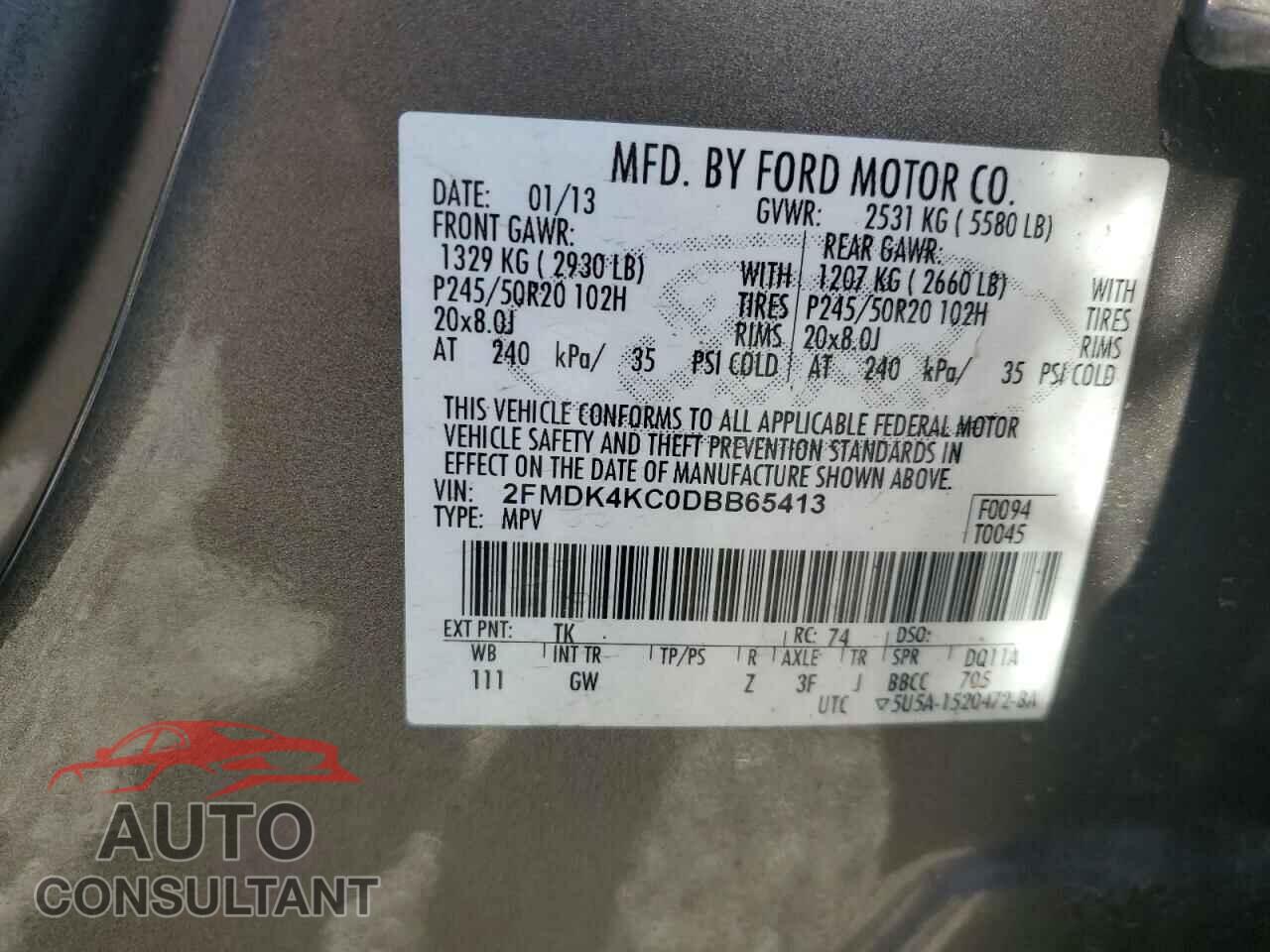 FORD EDGE 2013 - 2FMDK4KC0DBB65413