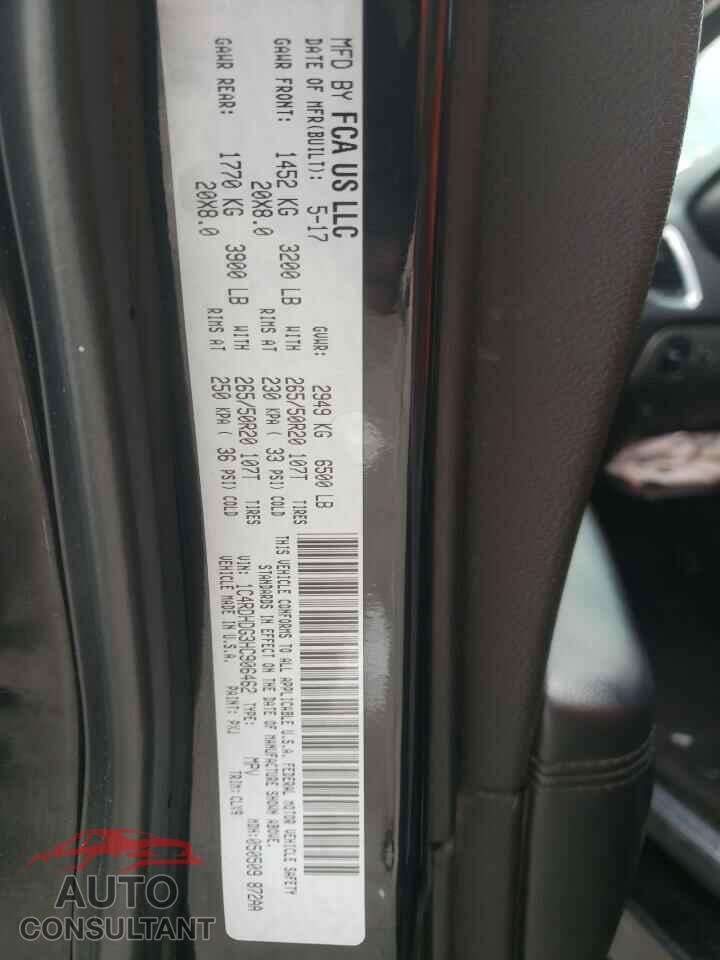 DODGE DURANGO 2017 - 1C4RDHDG3HC906462