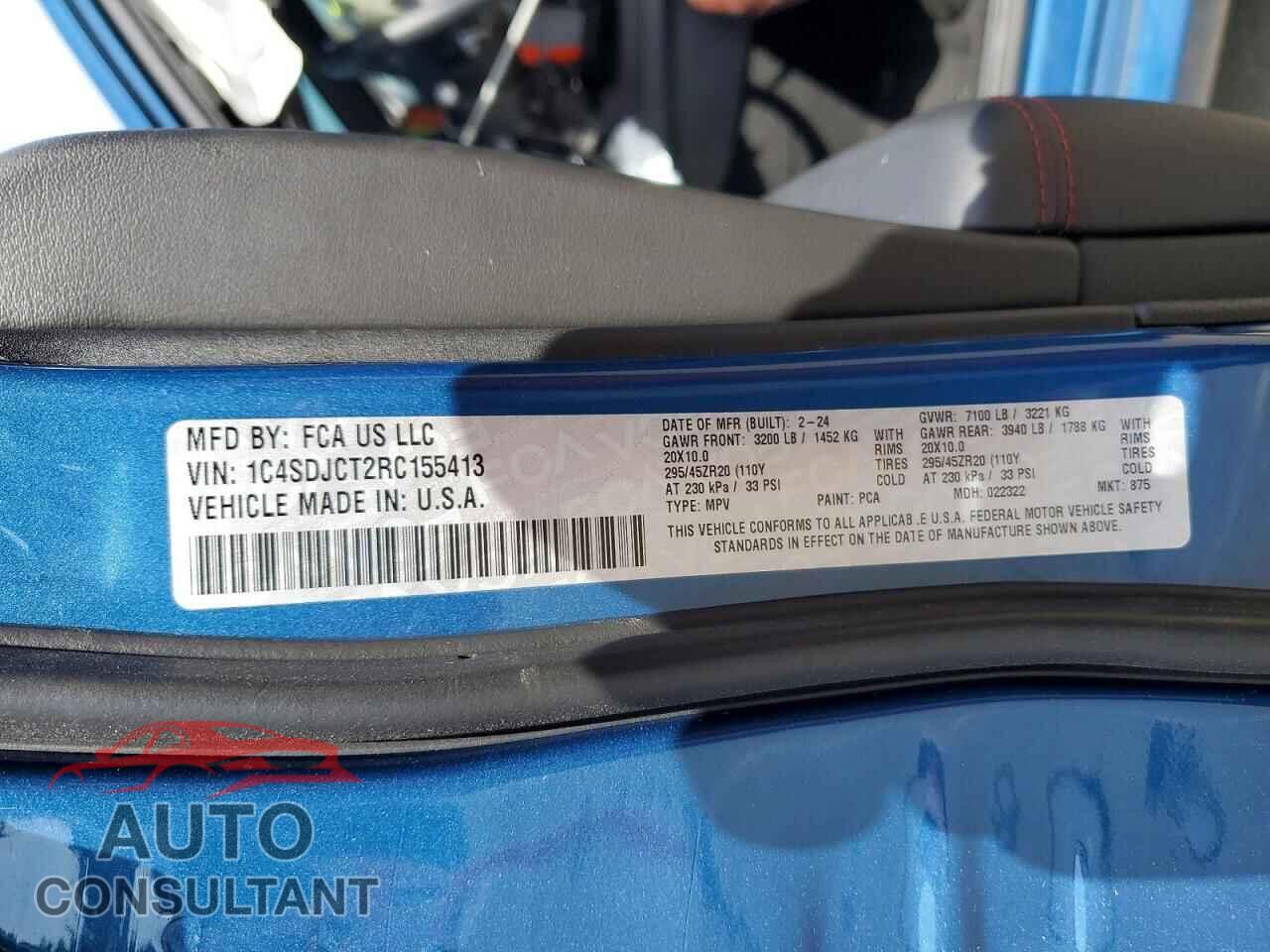 DODGE DURANGO 2024 - 1C4SDJCT2RC155413