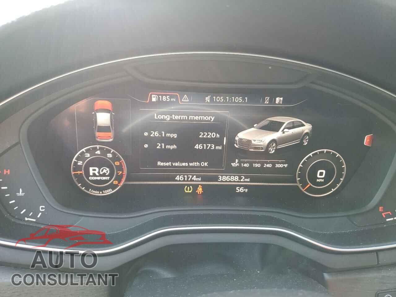 AUDI A4 2018 - WAUKMAF40JA198780