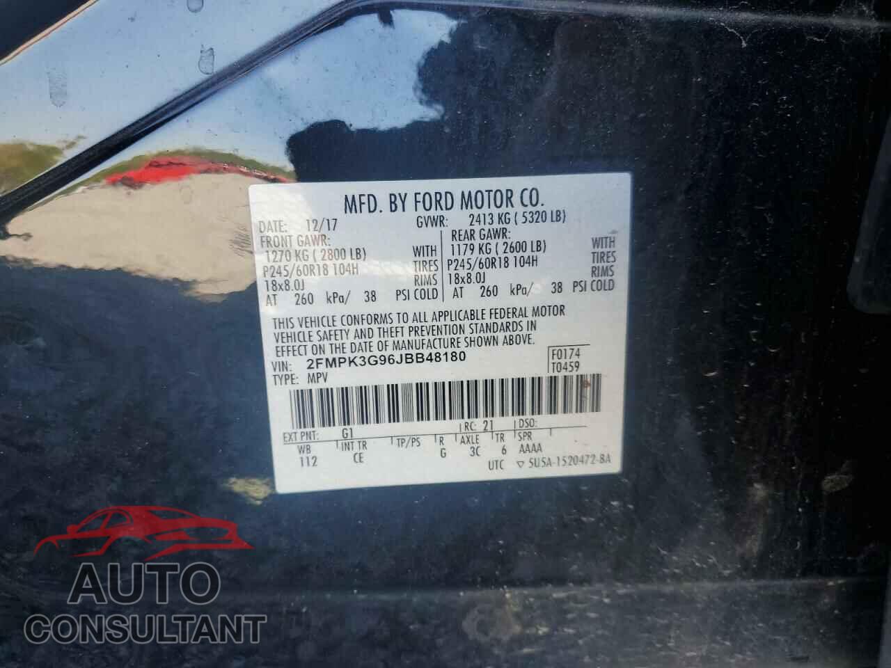 FORD EDGE 2018 - 2FMPK3G96JBB48180
