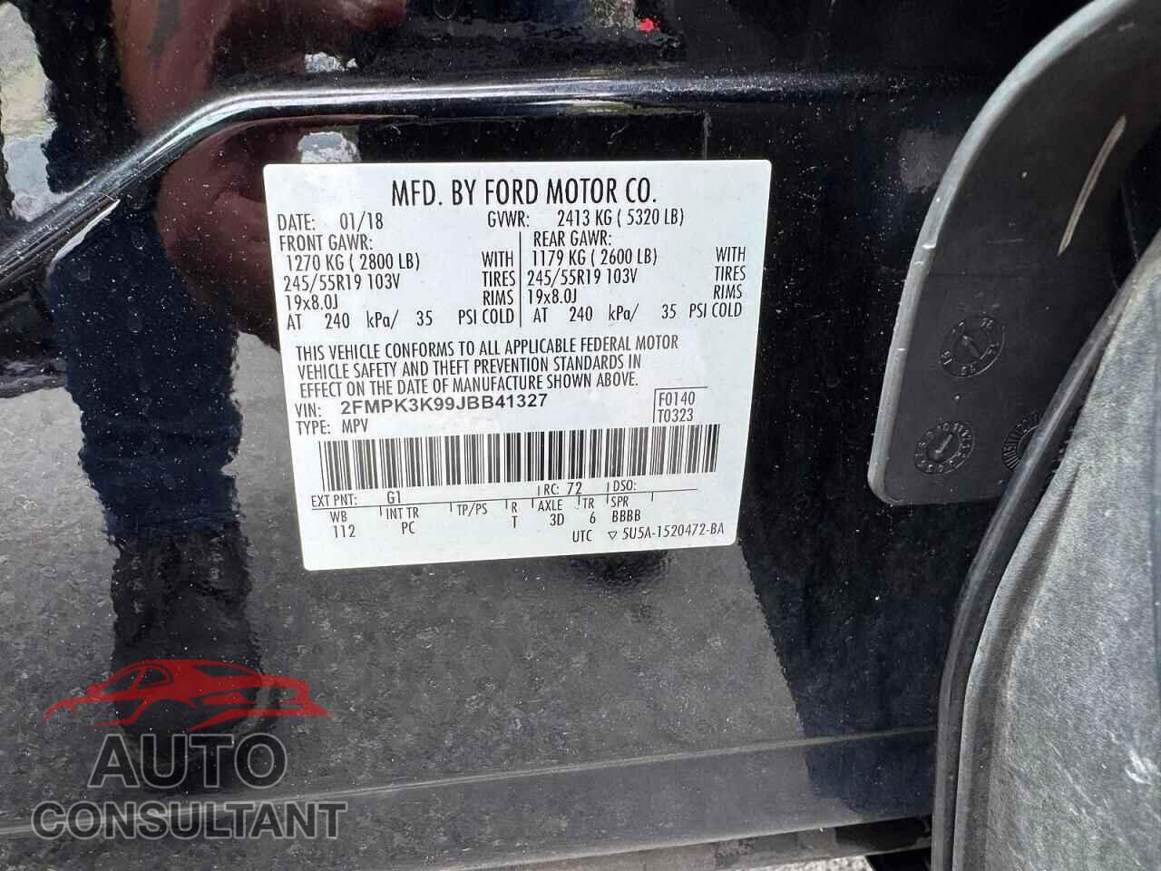 FORD EDGE 2018 - 2FMPK3K99JBB41327