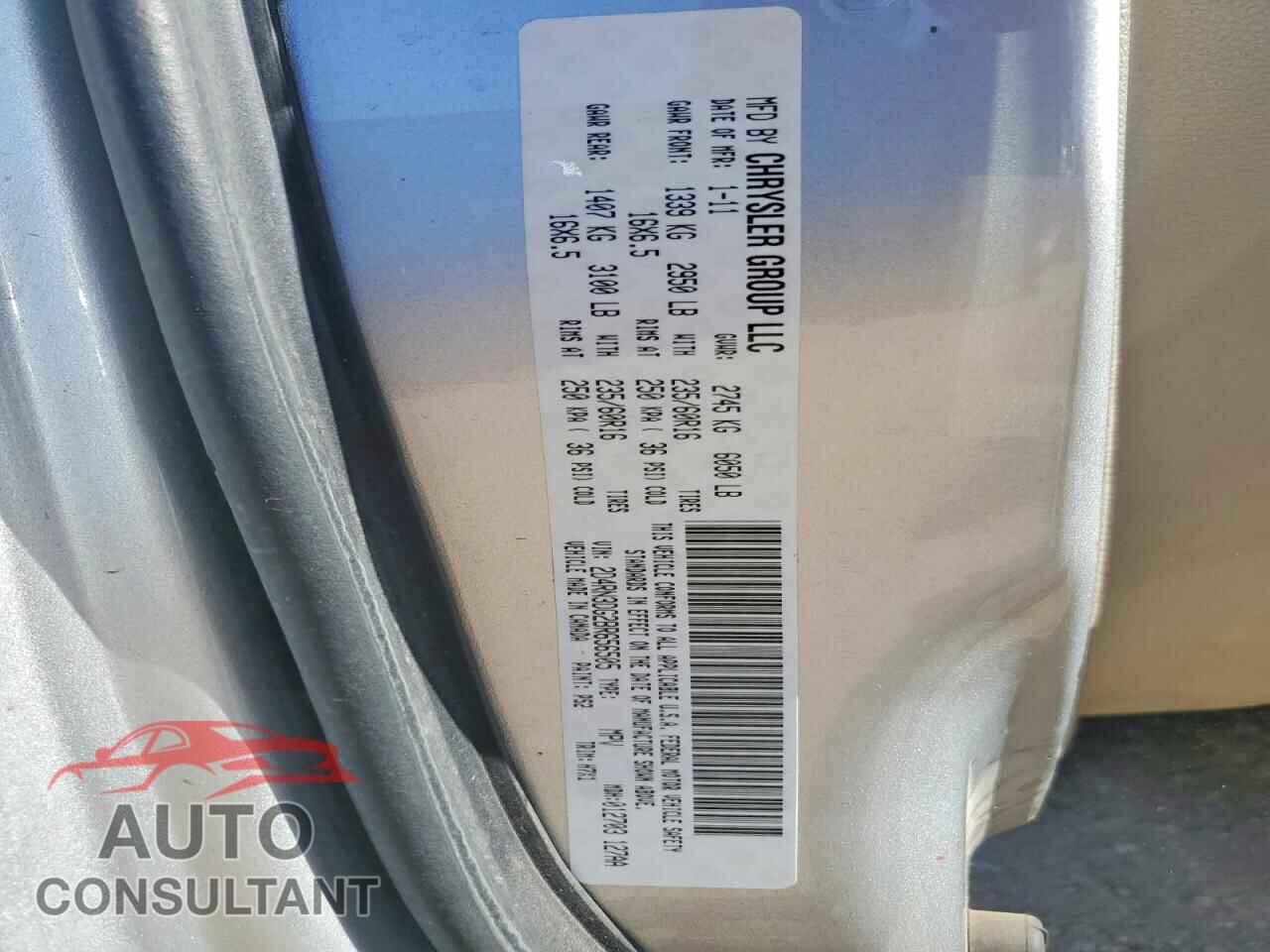 DODGE CARAVAN 2011 - 2D4RN3DG2BR656505