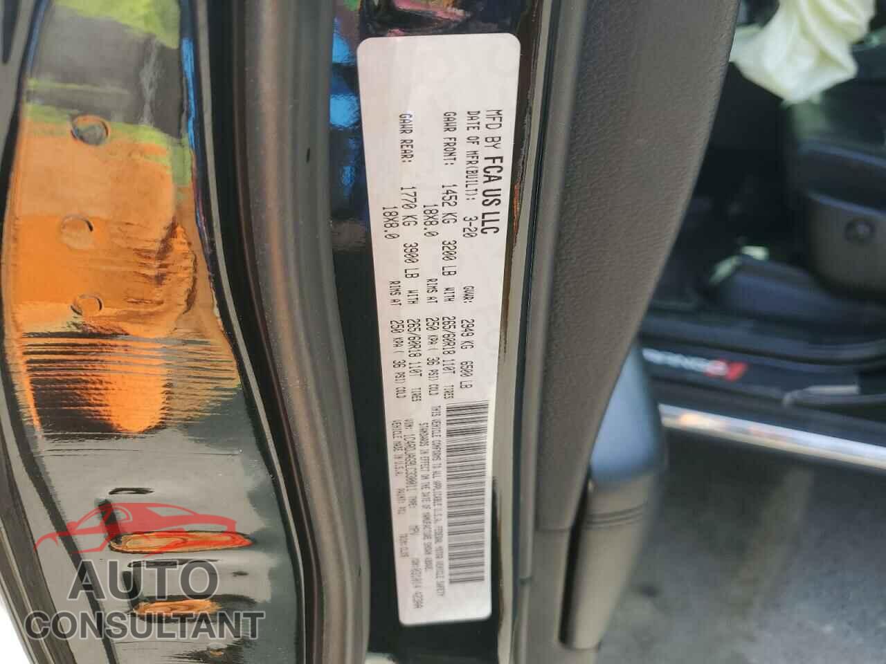 DODGE DURANGO 2020 - 1C4RDJAG9LC330011