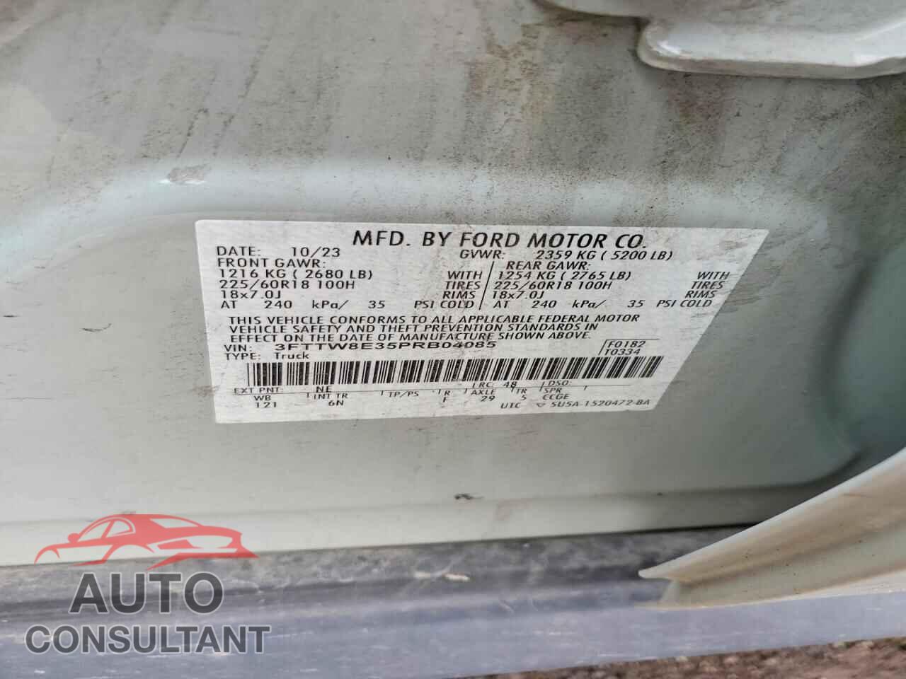 FORD MAVERICK 2023 - 3FTTW8E35PRB04085