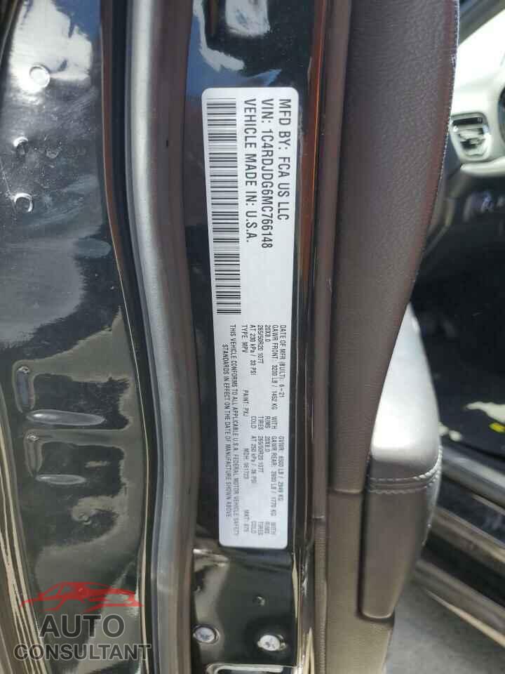 DODGE DURANGO 2021 - 1C4RDJDG6MC766148