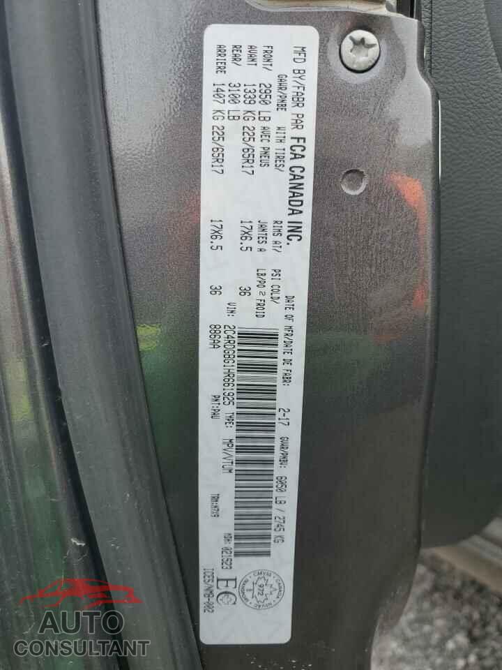 DODGE CARAVAN 2017 - 2C4RDGBG1HR661925