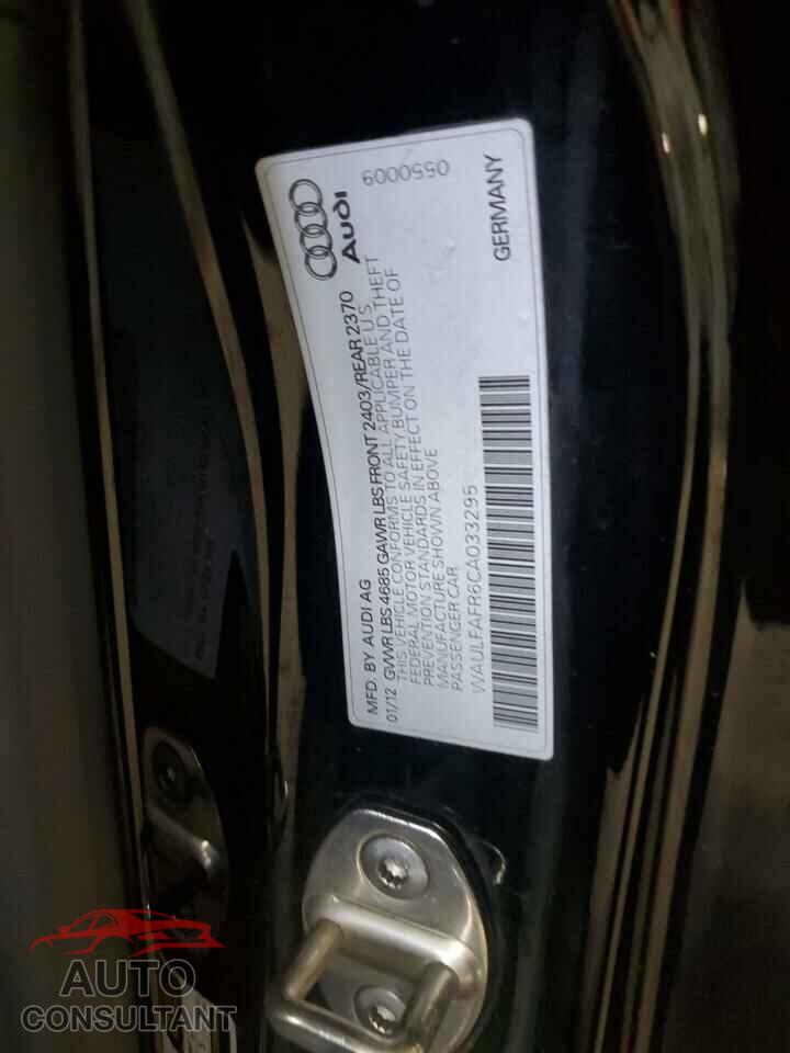 AUDI A5 2012 - WAULFAFR6CA033295