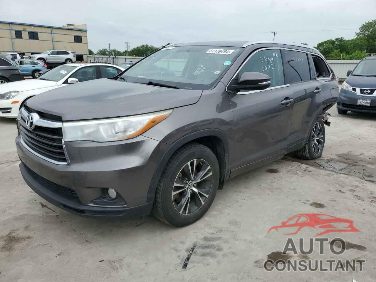 TOYOTA HIGHLANDER 2016 - 5TDJKRFH3GS504131