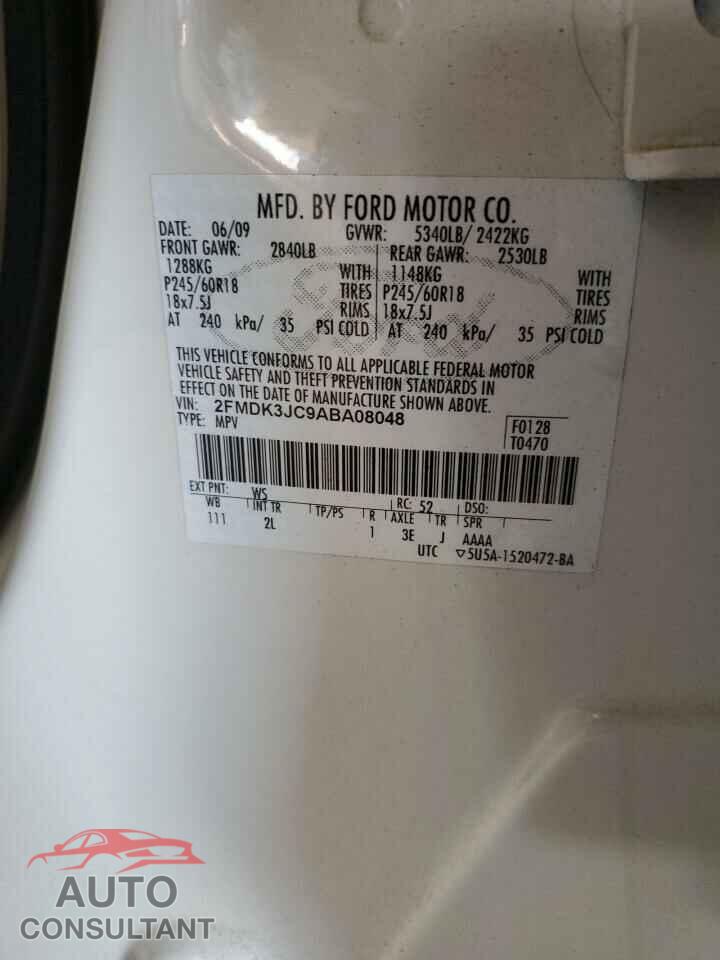 FORD EDGE 2010 - 2FMDK3JC9ABA08048