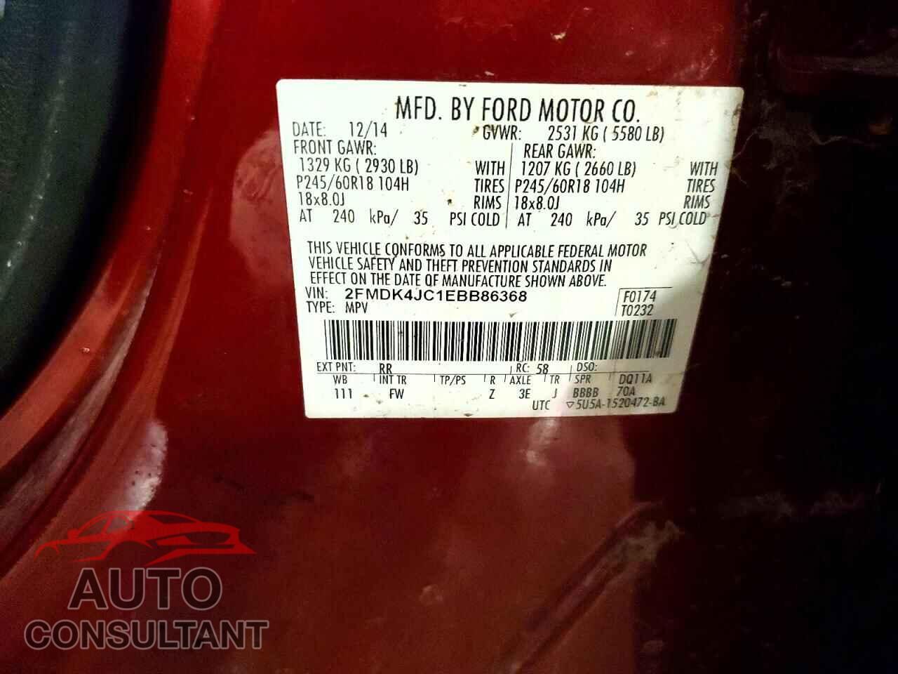 FORD EDGE 2014 - 2FMDK4JC1EBB86368