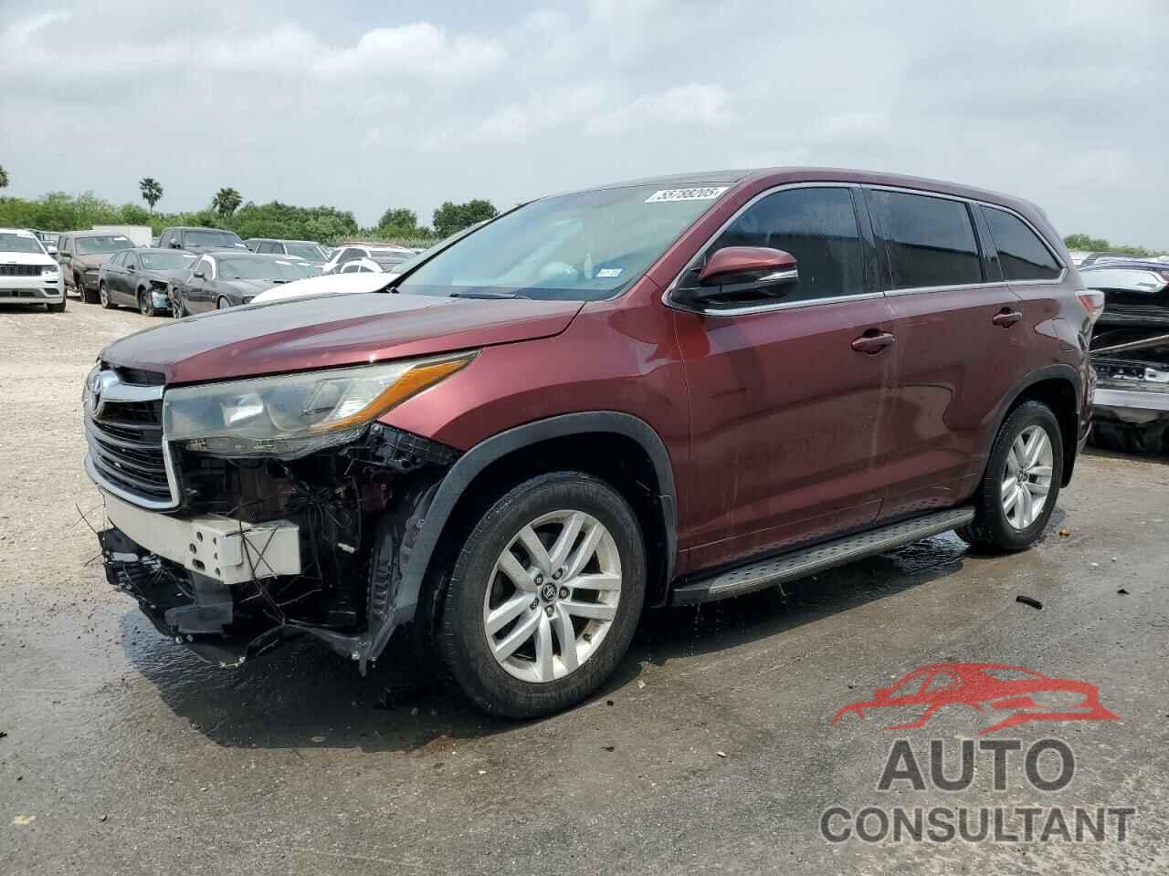 TOYOTA HIGHLANDER 2016 - 5TDZARFH3GS018294