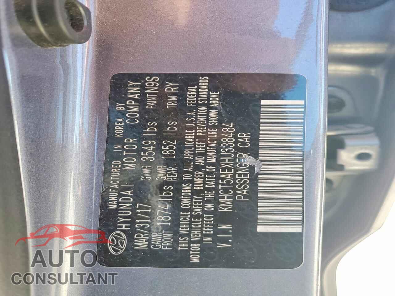 HYUNDAI ACCENT 2017 - KMHCT5AEXHU338484